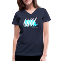 Wild Women's V-Neck Tee - navy