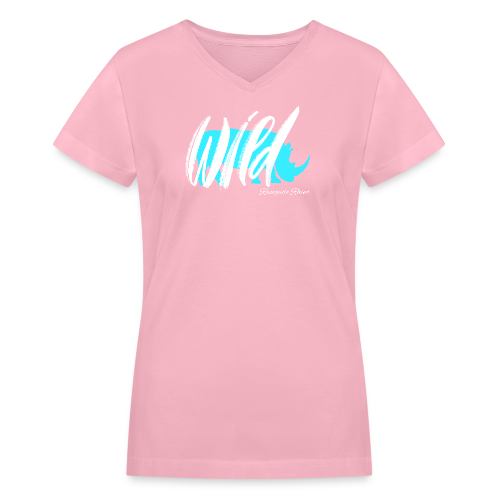 Wild Women's V-Neck Tee - pink