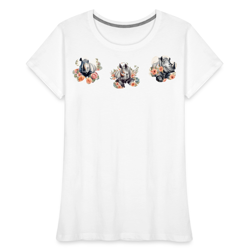 Summer Flowers Women’s Premium Organic Tee - white