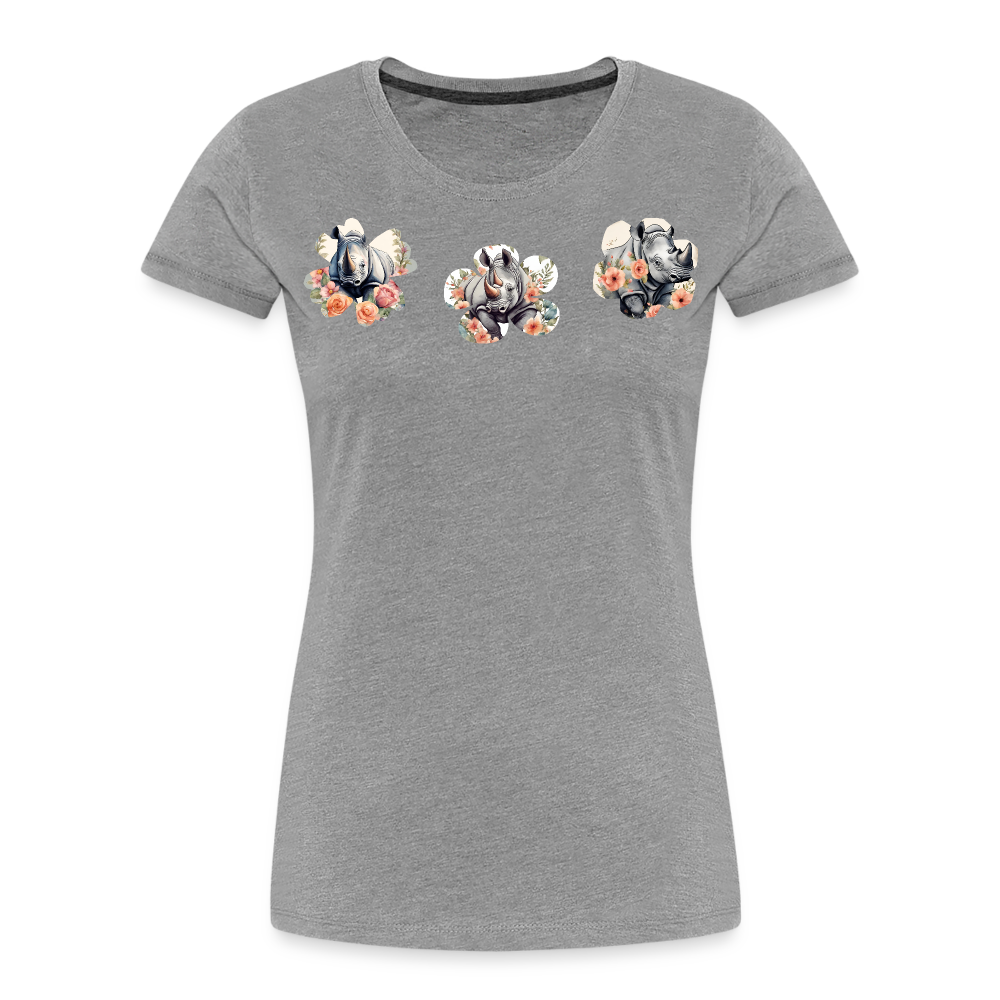 Summer Flowers Women’s Premium Organic Tee - heather gray