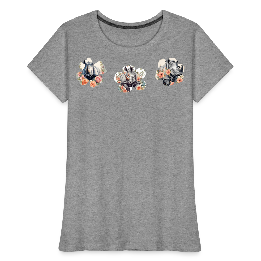 Summer Flowers Women’s Premium Organic Tee - heather gray