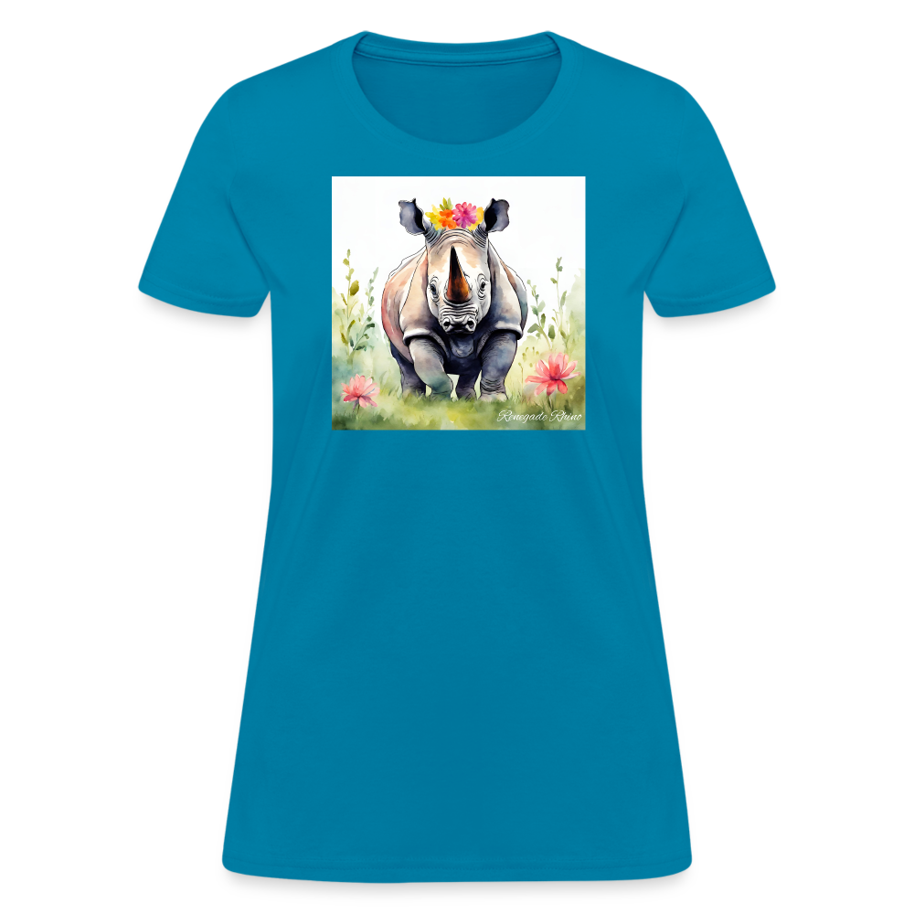 Flower Princess Women's Tee - turquoise