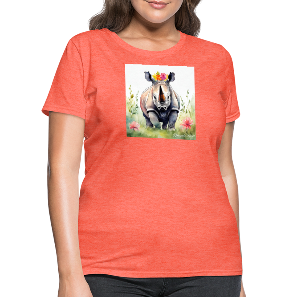 Flower Princess Women's Tee - heather coral