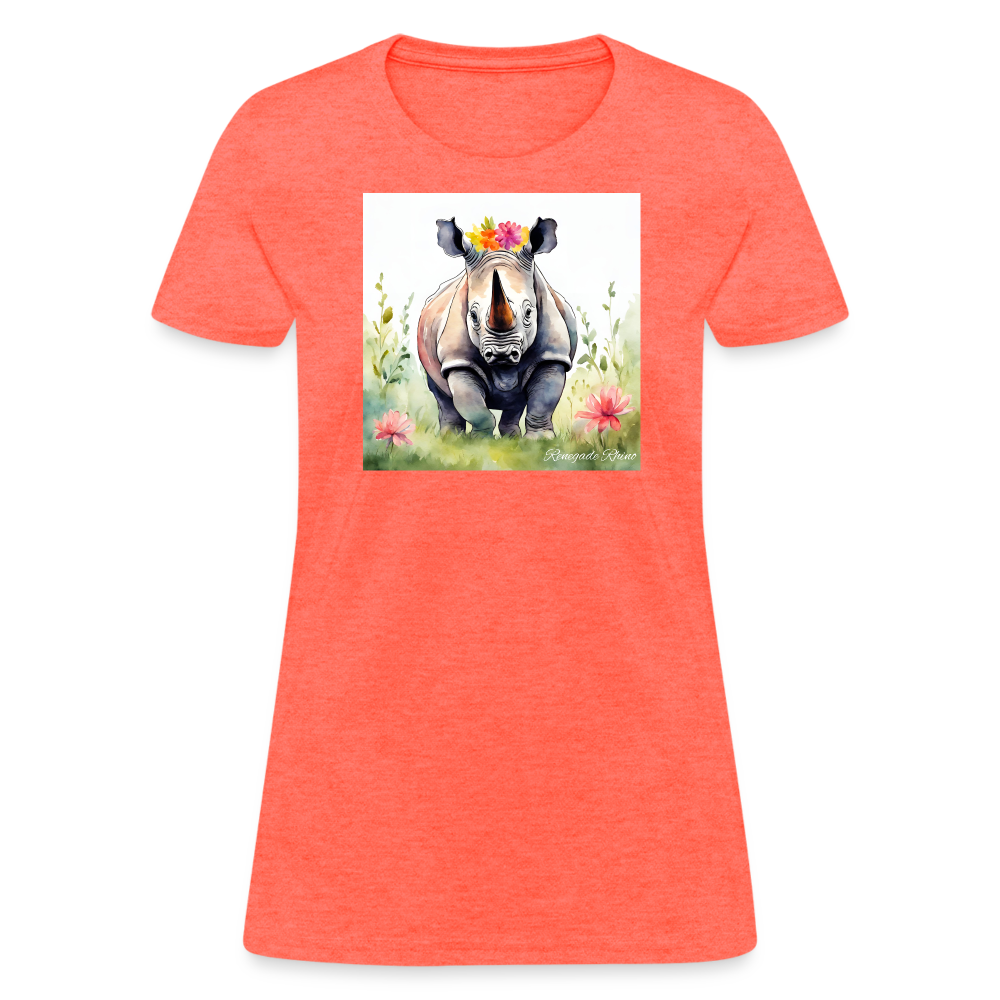 Flower Princess Women's Tee - heather coral